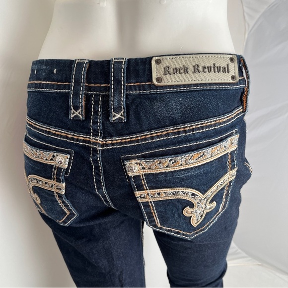 Rock Revival Denim - Rock Revival Sherry Easy Bootcut dark denim stretch jeans
